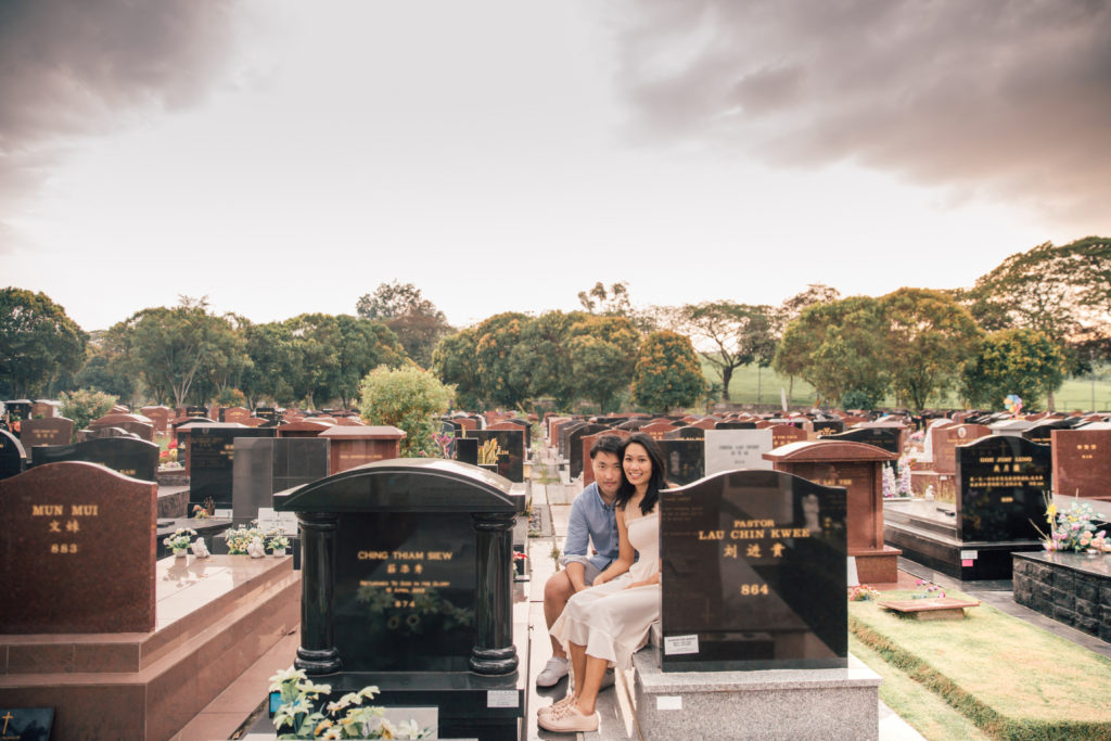 cemetery prewedding, pre wedding singapore, prewedding singapore, prewedding photographer singapore, prewedding photography singapore, nataliewongphotography, female prewedding photographer, female wedding photographer